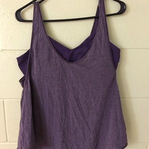 Purple Lululemon Tank with Built-In Bra